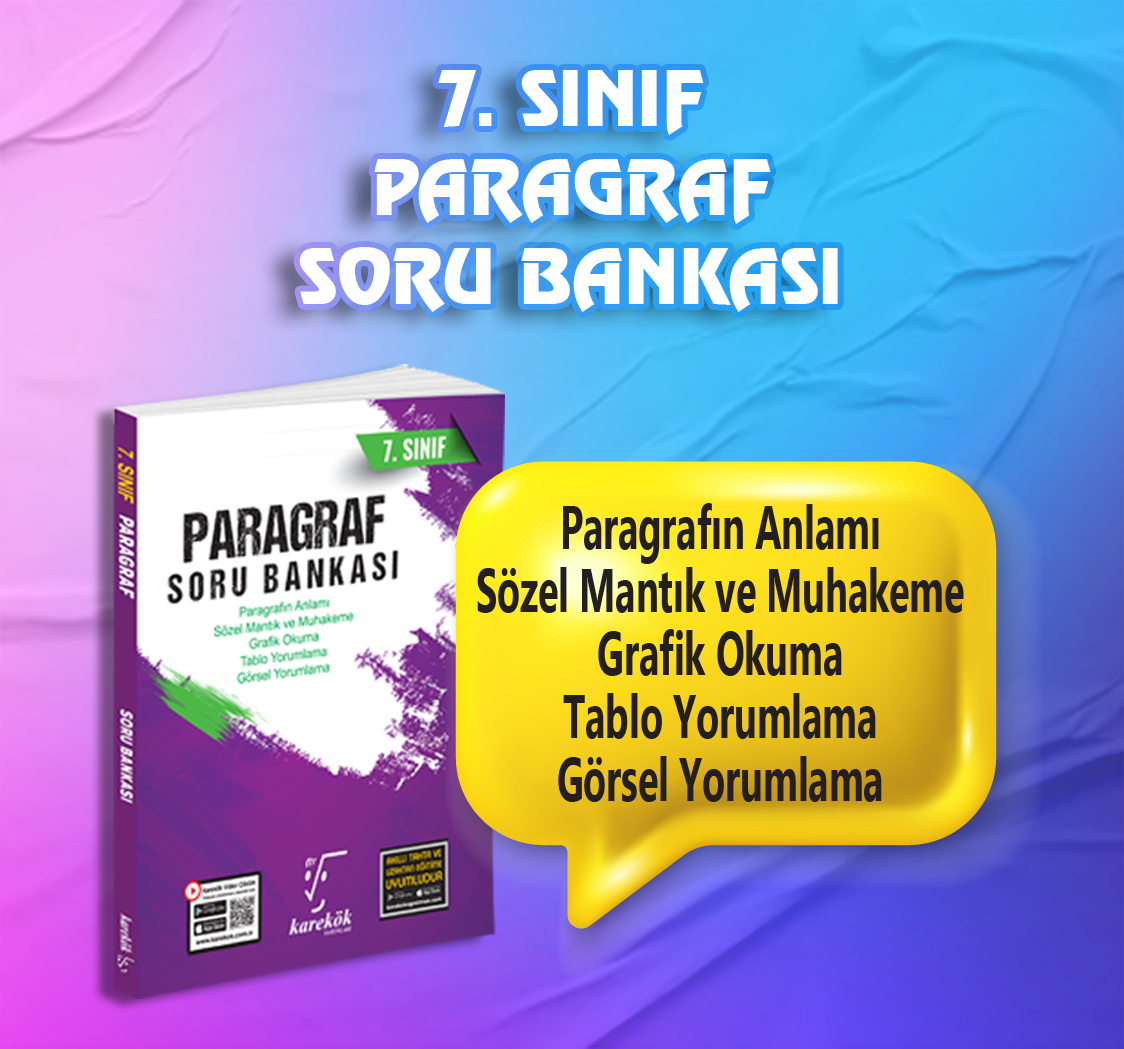 7 SINIF PARAFRAF SORU BANKASI